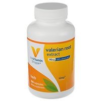 Valerian Root Extract 90mg (Valeriana Officinalis) Supports Relaxation Calmness, Non Habit Forming Herbal Supplement (100 Capsules) by The Vitamin Shoppe