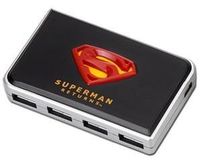 4PORT USB 2.0 Irocks Superman Hub Silver