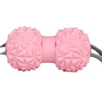 Lana Diamond Pattern Ribbon Peanut Massage Ball Fascia Ball deep Muscle Relaxation Ball Solid Acupuncture Point (Color : Pink)