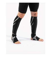 Aider Power-Band Calf Taping Support Brace 2 Pack, Ultra-Thin, Silicone Compression Taping (Large (L) 42-46 cm - Both Sides)