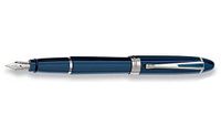 Aurora Ipsilon Deluxe Blue w/ Chrome Trim Medium Point Fountain Pen - AU-B12CB-M