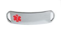 Custom Engraved Medical ID Alert Plate with Embossed Emblem. D-Style, Premium Series.