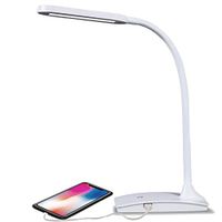 TW Lighting IVY-40WT The IVY LED Desk Lamp with USB Port, 3-Way Touch Switch, White