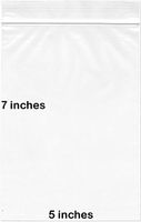 BNY Corner 2 Mil 5x7 Clear Plastic Zip Lock Bags, 5" x 7" Reloc Bag - 100 Counts