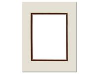 PA Framing, Double Layer Mat, 11 x 14 inches - Pebble /Maroon and White Cream Inner