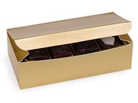 1 Pc Candy Boxes - 1 lb Gold Candy Boxes 7x3-3/8x2" - (2 Packs; 100 Per Pack) - Wraps-CBG2