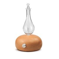 Essential Oil Aromatherapy Diffuser, Waterless Aroma Nebulizing Diffuser for Home, Bedroom, Yoga, Spa Light Wood
