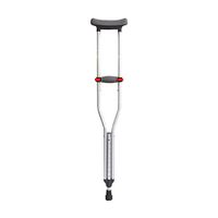 Underarm Crutches Non-Slip Thickening, 9-Section Height Adjustable Walking Crutch, Aluminum Alloy Underarm Crutches, Suitable for Arthritis Iumbar Muscle Strain Elderly Youth,Silver