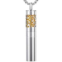 Multifunctional Essential Oil Necklace - Aromatherapy Essential Oil Diffuser Necklace, Stainless Steel Perfume Oil Locket Pendant Enhancers Necklaces with 8 Pads, Birthday Jewelry Gifts for Women