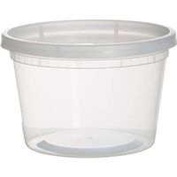 Plastic Containers for Lunch/Medium Food Containers with Lids, Leak Proof, Microwavable And Dishwasher Safe, 16 Ounce, 36 Pack