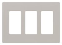 Lutron SC-3-TP Claro Three-gang Wallplate Taupe