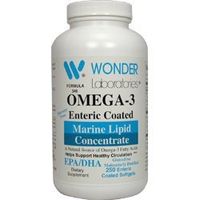 Omega-3 Marine Lipid Concentrate A Natural Source of Omega-3 Fatty Acids - 250 Softgels #3463