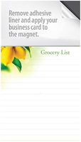 Magnet Notepads - with a Peel and Stick Area for Your Business Card! (Box of 100 Notepads) (Lemons Grocery List)