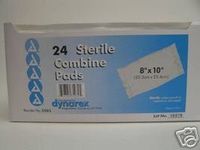 Combine Sterile Pads Abdominal, 8 " X 10 " - 24 Ea