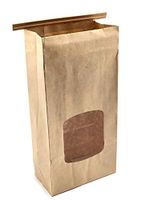 1/2LB(8oz)-1LB(16oz) Natural Kraft Tan with Window Grease Resistant Tin Tie Bakery Bags 250pcs (1LB(16oz) -W- 4 ¾ x 2 ½ x 9 ½)