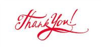 HotSaleStore Sticker Seals 48 Thank You Cute RED Script!!!!! Sticker Label Envelope Seals 1.2" Round
