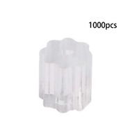 RUZYY 1000Pieces Clear Petal-Eze Flower Style Plastic Rubber Earring Back Jewelry Finding - A