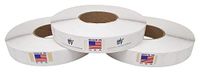 IDEALSEAL White 1" Wafer Seals Envelope Seals (No Perf) 5000 Tabs Per Roll (3 Rolls Per Box) Save Big for Tabbing Friction Fed Tabbers