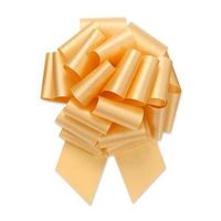 Gold Christmas Ribbon Pull Bows - 8" Wide, Set of 6, Gift Basket, Presents, Thanksgiving, Anniversary, Reception, Birthday, Decoration, Classroom, Office, Fundraiser, Wreath