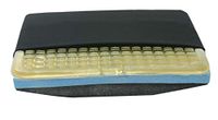 T-Gel Checkerboard Cushion with T-Foam and Solid Seat Insert, Black Cover, 18x16 inches
