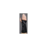 Med Spec V-Strap Wrist Support Brace, 10.5" Black, Large Left