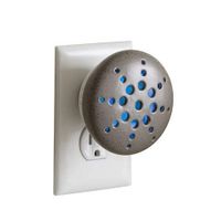 Airomé Spa Stone Pluggable Essential Oil Diffuser, Ceramic Cover with 8 Color LED Night Light Wall Plug In, Gray Matte Flecked