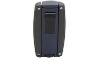 Xikar Turismo Double Jet Flame Cigar Lighter, Attractive Gift Box, Pocket-Friendly, Protective Flip-Lid, Over-Sized Fuel Tank, Matte Blue