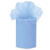 Light Blue Tulle Wedding Decor - 6" x 100 Yards, Easter, Fabric Netting Ribbon, Christmas, Wreath, Garland, Swag, Veil, Streamers, Gift Wrapping, Bows