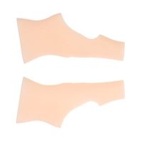 MonkeyJack 1Pair Silicone Gel Thumb Wrist Support Therapy Gloves Tenosynovitis Spasms Pain Relief - Nude