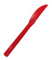 Party Essentials 400 Count Hard Plastic Knives Available in 8 Colors, Red