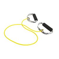 TheraBand Resistance Tubes, Professional Latex Elastic Tubing with Soft Handles, Full Body Exercise, Physical Therapy, Lower Pilates, at-Home Workouts, Rehab, 48 Inch, Yellow, Thin, Beginner Level 2