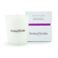 AromaWorks Nurture Soy Wax Candle - May Chang, Roman Chamomile and Sandalwood Aromas - Calm, De-Stress & Sleep - Natural, Vegan, Cruelty Free - Small 2.64oz