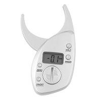 GXSQLW Fat Measuring Instrument, Skin Muscle Tester, Large LCD Screen, Easy to Read, Accurate and Reliable, Size: 11 X 5.5 X 2cm, Material: Abs Plastic, Silver