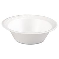Genpak 82100 Foam Dinnerware, Bowl, 12oz, White, 125/Pack, 8 Packs/Carton
