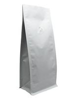 BAP 16 oz Matte White Block or Flat Bottom Gusseted Bag, Valve (200 pcs)