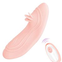 TPTPMAY Wearable Licking Rechargeable Wireless Remote Control Vibrantor Invisible Massager for Women Couples