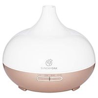 SUNDAYOAK Essential Oil Diffuser - Premium Quality, 500ml Capacity, Multi Function, Multi Timer, Multi Changing Colourful Mood Lights, Whisper Quiet, Easy Clean with Safety Auto Shut Off.