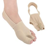 WLIXZ 1 Pair Double Toe Foot Cover, Thumb Valgus Orthosis, Toe Valgus Correction Belt, Toe Keeper,L