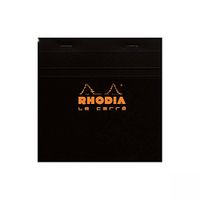 Rhodia Classic Black Notepad 8.25X8.25 Sq Grd