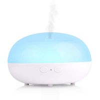 ap airpleasure Ultrasonic Quiet Humidifiers, 400ml Essential Oil Diffuser Adjustable Mist Mode Vaporizer, Waterless Auto Shut-off Night Lights Change Colors for Bedroom, Living Room, Spa, Yoga (White)
