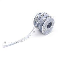 alignmentpai Christmas Beads Chain Ribbons Gift Packaging DIY Craft for Xmas Party Tree Home Decor Grey