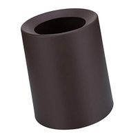 Fityle Trash Can Gallon Hidden Garbage Bag Novelty Sleek Garbage Bin for Office Home Bedroom Bath Kitchen, Modern Wastebasket Plastic Round 8L Coffee