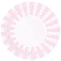 Paper Eskimo 12-Pack Party Plates, Marshmellow Pink