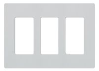 Lutron SC-3-PD Claro Three-gang Wallplate Palladium