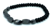 Mashele Mens Beaded Bracelet Gifts - Tiger Eye/Lava Rock/Hematite Stone/Wood/Stress Relief/Strength Adjustable/Aromatherapy Essential Oil Diffuser (Centered Hematite Stone)