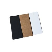 HugeDE 200 Pcs Rectangle Kraft Paper Gift Tags Crafts Hang Tags Label Tags Price Tags Black