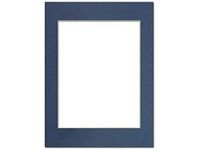 PA Framing, Photo Mat Board, 12 x 16 inches Frame for 9 x 12 inches Photo Art Size - Cream Core/Bay Blue