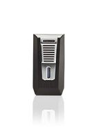Colibri Slide Double-Jet Lighter - Matte Black+Chrome