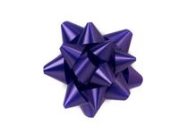 Pack of 24 Small Star Gift 2-1/2" Bows 12 Loops Easy Peel-Stick Choose Color (Purple) npKN18