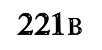221B Baker Street Sherlock Black Decal Vinyl Sticker|Cars Trucks Vans Walls Laptop| Black |5.5 x 2 in|LLI542